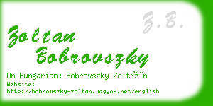 zoltan bobrovszky business card
